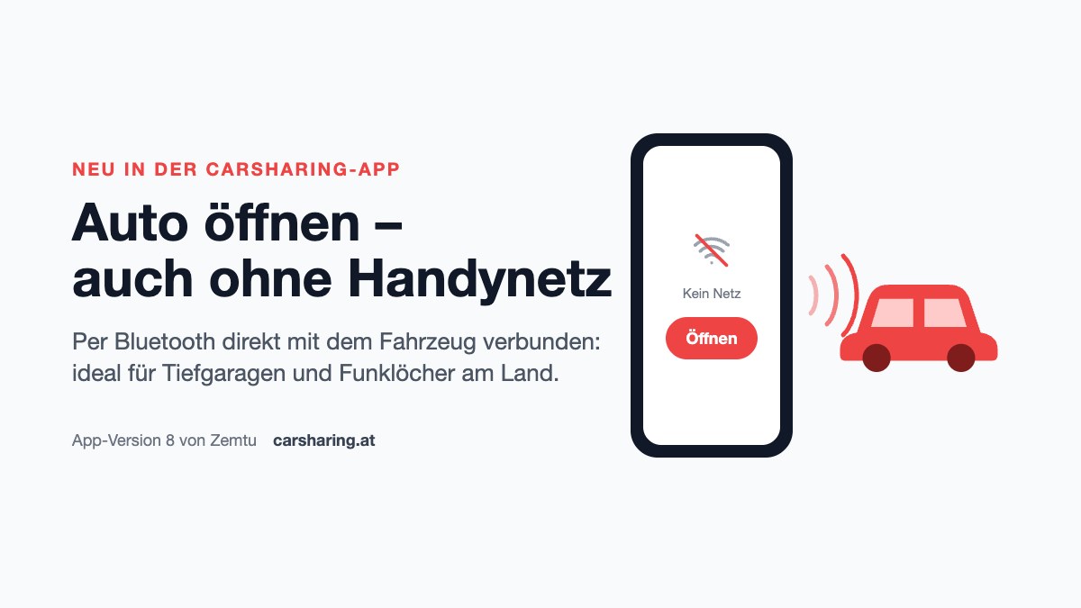 Carsharing-Auto öffnen ohne Handynetz